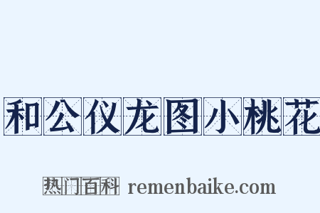 和公仪龙图小桃花是什么意思的图片